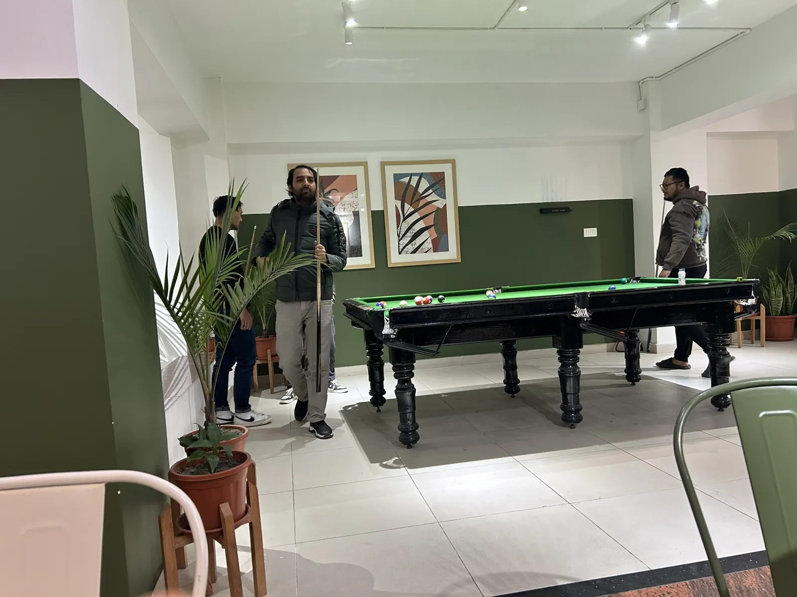 Colleagues at the pool table